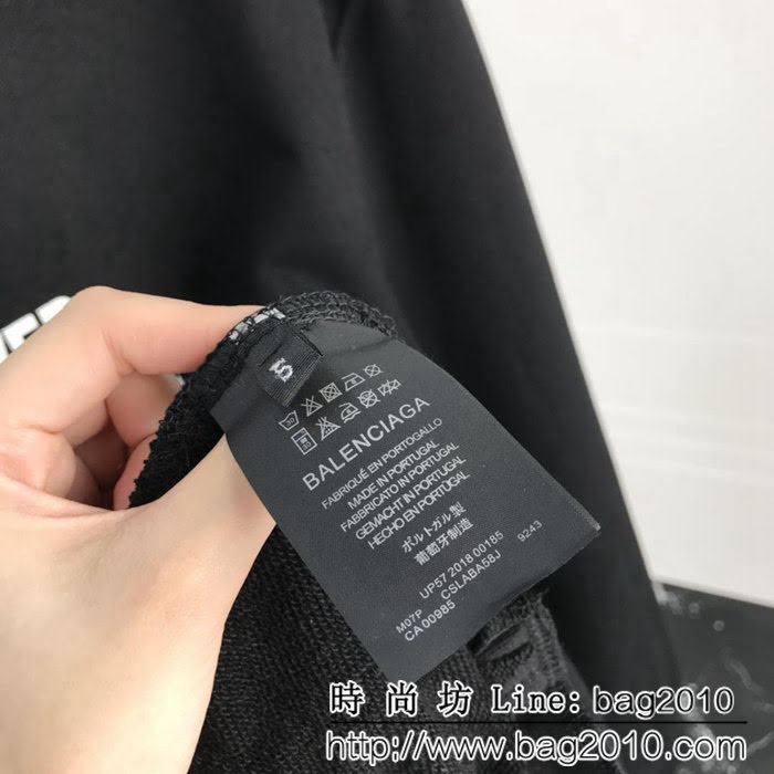 BALENCIAGA巴黎世家 18新款 世界糧食計畫署 秋冬帽衫黑色衛衣 情侶款 ydi1161